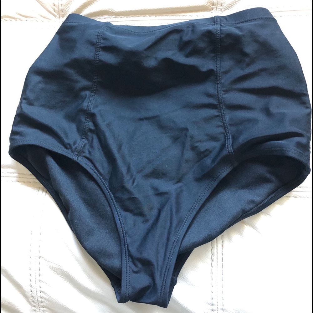 Black High leg High waist bikini bottoms